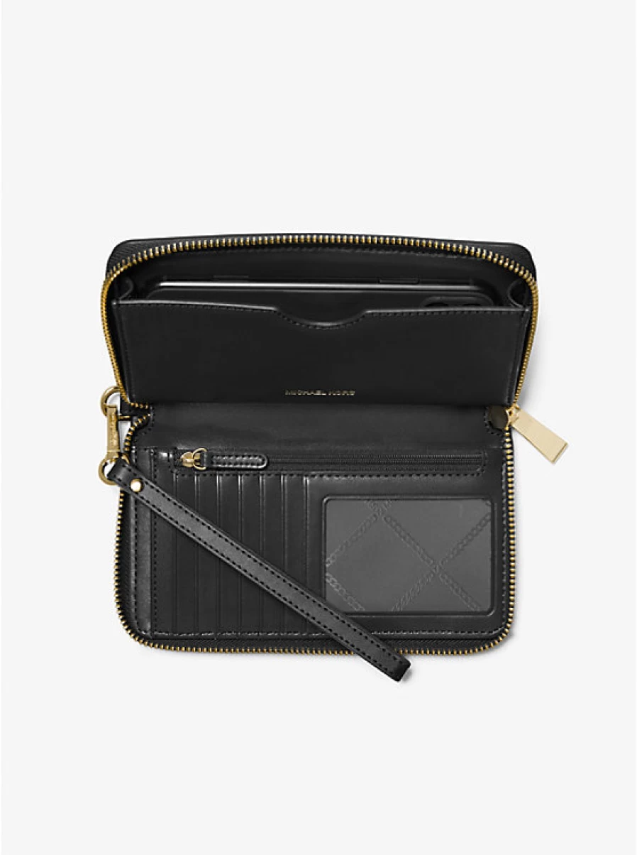 Michael Kors Women's Jet Set Large Nylon Crossbody Phone Pouch Wristlet