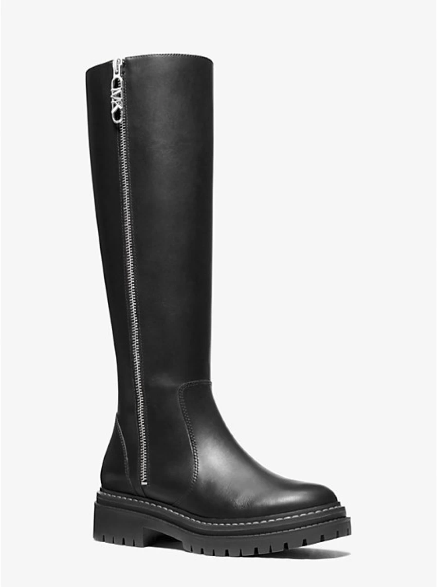 Michael Kors Women's Regan Leather Boots – Stylish & Comfortable Knee-High Boots for Women