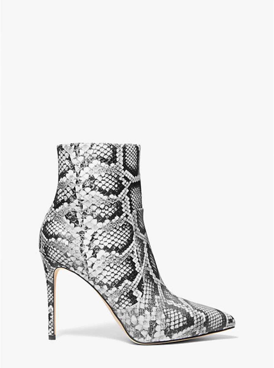 Michael Kors Women's Rue Ankle Boots in Embossed Snake-Pattern Leather